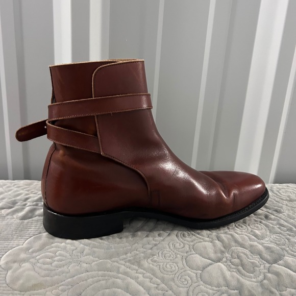 Mack James Cognac Leather Jodhpur Dress Ankle Strap Buckle Chelsea Boots 9 main image 5